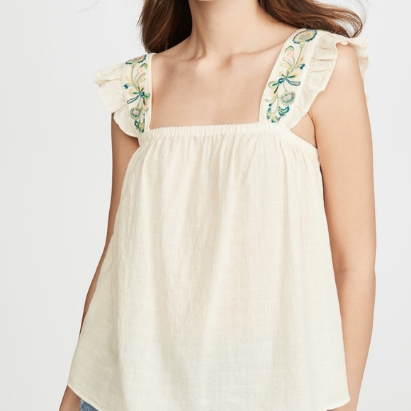 Madewell Embroidered Strap Top ASO Meghan Markle - Picture 3 of 6